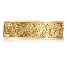 Maple Leaf Wedding Band - top view
