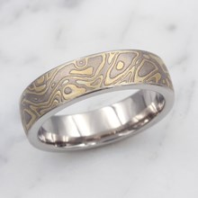 Summer Mokume Wedding Band