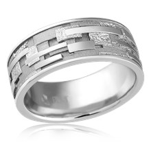 Platinum Klimt Eternity Wedding Band