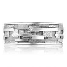 Platinum Klimt Eternity Wedding Band - top view