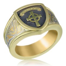 Mokume Signet Ring