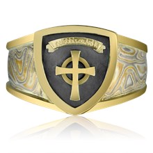 Mokume Signet Ring - top view