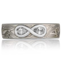 Mokume Diamond Infinity Band - top view