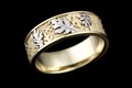 Two Tone Oak Leaf Wedding Band