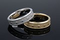 Starry Night Millegrain Wedding Band Set