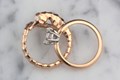 Seahorse Bridal Set in 14k rose gold