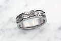 Rose Leaf Wedding Band