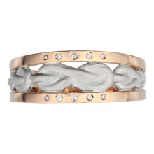 Diamond Knot Wedding Band - top view