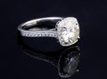 
Classic Halo Engagement Ring with a 1.29ct Round Diamond Center Stone