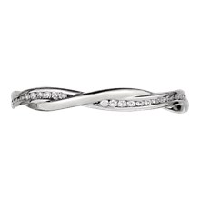 Channel Twist Wedding Band - top view