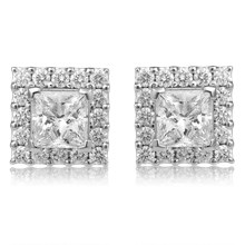 Princess Halo Stud Earrings