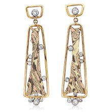 Mokume Relic Mountain Earrings