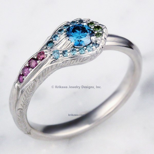 
Peacock Engagement Ring