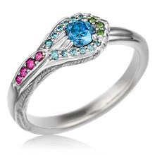 Peacock Engagement Ring