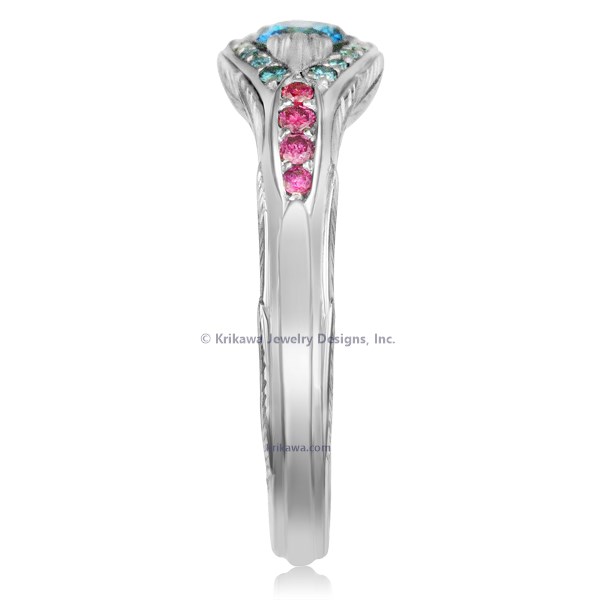 Peacock Engagement Ring