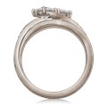 Two Stone Mokume Engagement Ring