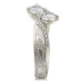 Two Stone Mokume Engagement Ring