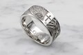 Tree of Life Cross Wide Wedding Band