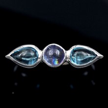 Tanzanite And Topaz Ring - top view