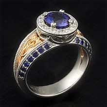 Vintage Celtic Knot Engagement Ring With Sapphire