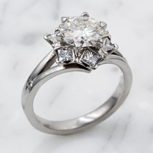Snowflake Engagement Ring In Palladium