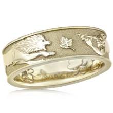 Lion Grapevine Satyr Wedding Band