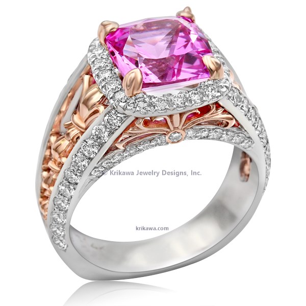 Fleur De Lis Deluxe Engagement Ring