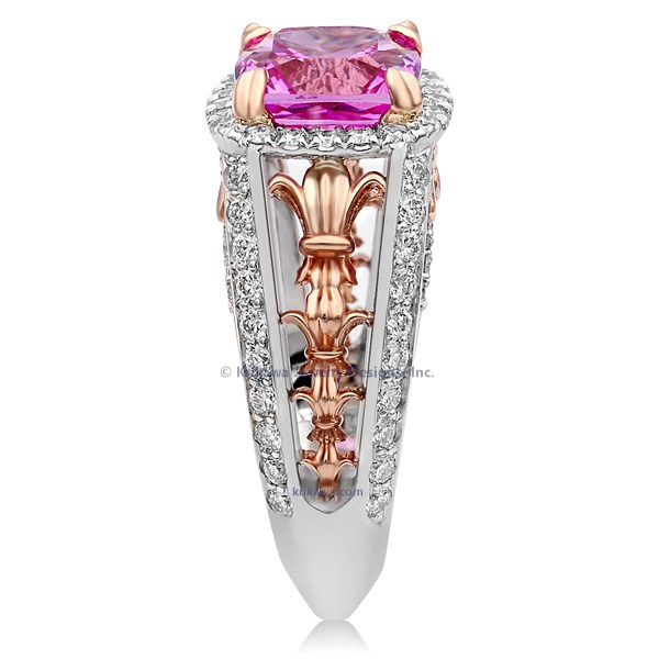 Fleur De Lis Deluxe Engagement Ring