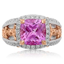 Fleur De Lis Deluxe Engagement Ring - top view