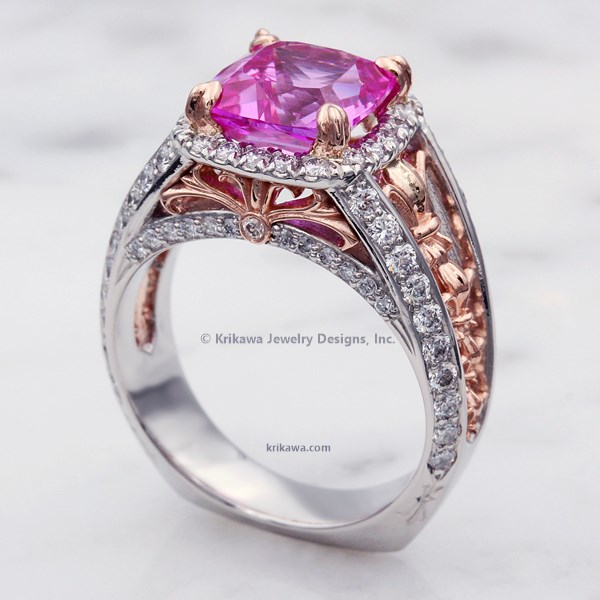
Fleur De Lis Deluxe Engagement Ring