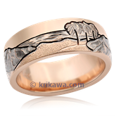 Mountain Beach Wedding Band