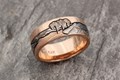 Tegucigalpa Mountain Beach Wedding Band in 14k Rose Gold