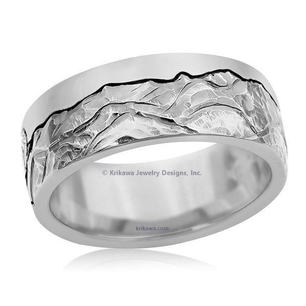 Mountain Beach Wedding Band