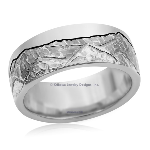 Mountain Beach Wedding Band