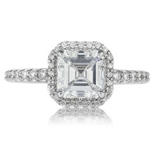 Secret Halo Engagement Ring - top view
