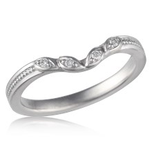 Contoured Leaf Wedding Band