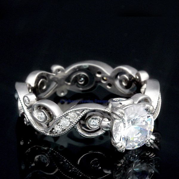 
Infinity Leaf Engagement Ring