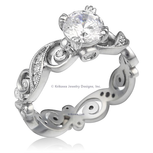Infinity Leaf Engagement Ring