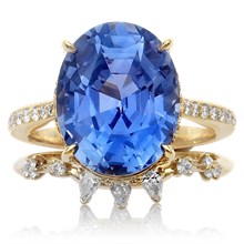Raindrop Dazzle Engagement Ring - top view