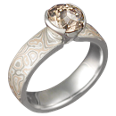 champagne mokume ring
