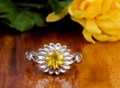 Daisy Delicate Leaf Engagement Ring