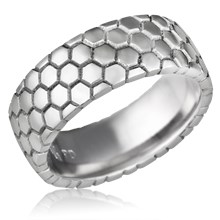 Honeycomb Wedding Band