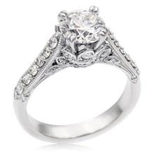 
Vintage Crown Engagement Ring
