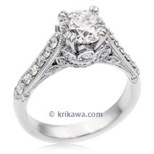 
Vintage Crown Engagement Ring 