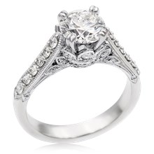 
Vintage Crown Engagement Ring