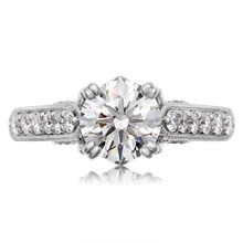 
Vintage Crown Engagement Ring - top view