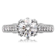 
Vintage Crown Engagement Ring - top view