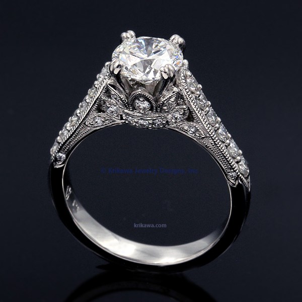 

Vintage Crown Engagement Ring