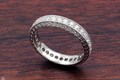 Hand Engraved Diamond Wedding Band