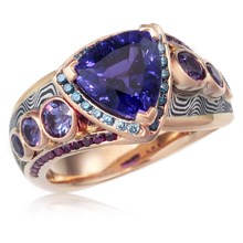 
Mokume Galaxy Kiss Engagement Ring